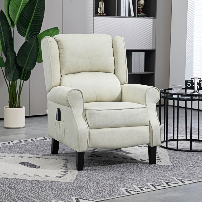 Lark Manor Vibration Massage Recliner Chair For Living Room With Heat Wingback chair Reclining Chair with Footrest Accent Chair Wayfair